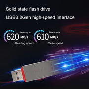 Unità flash mobile in metallo Lenovo Thinkplus TU180 Pro USB 3.2, TU180 Pro 1000G