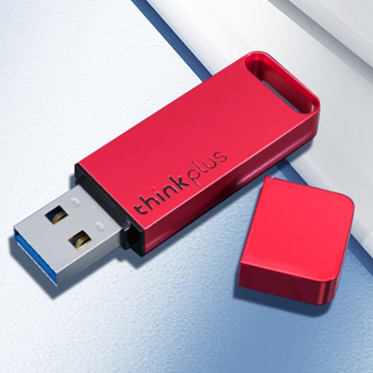 Disco di memoria USB mini USB 3.1 ad alta velocità Lenovo Thinkplus TU100 con tappo e cappuccio in metallo, TU100 128G(Red)