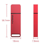 Disco di memoria USB mini USB 3.1 ad alta velocità Lenovo Thinkplus TU100 con tappo e cappuccio in metallo, TU100 128G(Red)