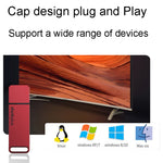 Disco di memoria USB mini USB 3.1 ad alta velocità Lenovo Thinkplus TU100 con tappo e cappuccio in metallo, TU100 128G(Red)