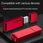 Disco di memoria USB mini USB 3.1 ad alta velocità Lenovo Thinkplus TU100 con tappo e cappuccio in metallo, TU100 128G(Red)
