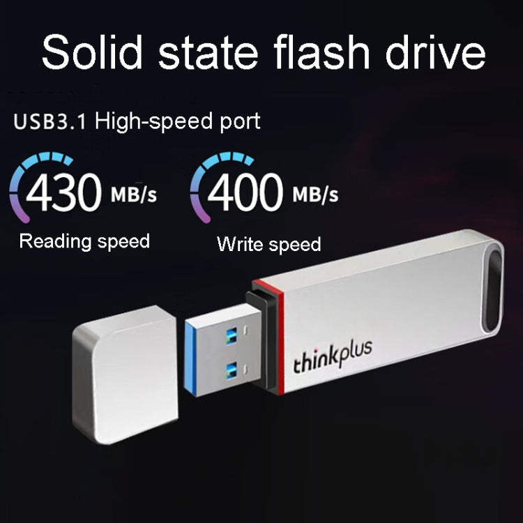 Disco di memoria USB in metallo ad alta capacità per unità flash a stato solido USB 3.1 Lenovo Thinkplus TU100Pro, TU100Pro 512G(Gray), TU100Pro 512G(Silver)