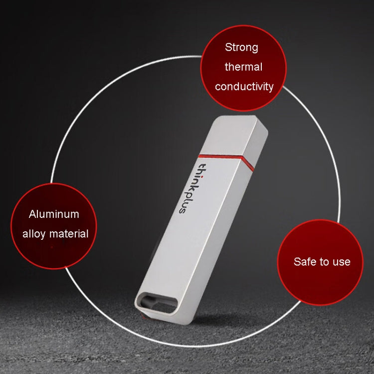 Disco di memoria USB in metallo ad alta capacità per unità flash a stato solido USB 3.1 Lenovo Thinkplus TU100Pro, TU100Pro 512G(Gray), TU100Pro 512G(Silver)