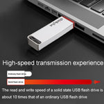 Disco di memoria USB in metallo ad alta capacità per unità flash a stato solido USB 3.1 Lenovo Thinkplus TU100Pro, TU100Pro 512G(Gray), TU100Pro 512G(Silver)