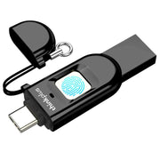 Unità flash USB crittografata con impronta digitale Lenovo Thinkplus TFU301 doppia interfaccia Type-C+USB, TFU301 32G, TFU301 256G