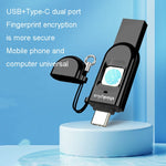 Unità flash USB crittografata con impronta digitale Lenovo Thinkplus TFU301 doppia interfaccia Type-C+USB, TFU301 32G, TFU301 256G