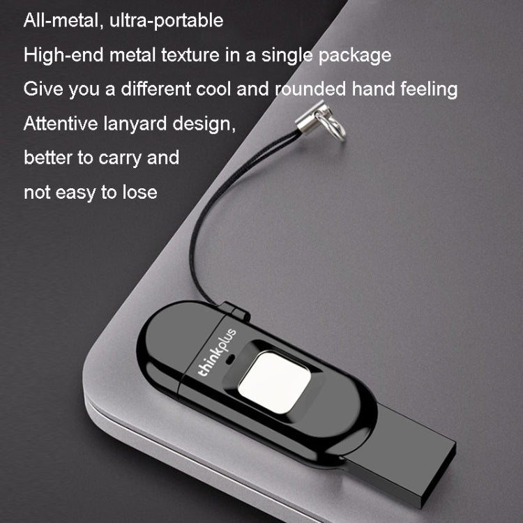 Unità flash USB crittografata con impronta digitale Lenovo Thinkplus TFU301 doppia interfaccia Type-C+USB, TFU301 32G, TFU301 256G