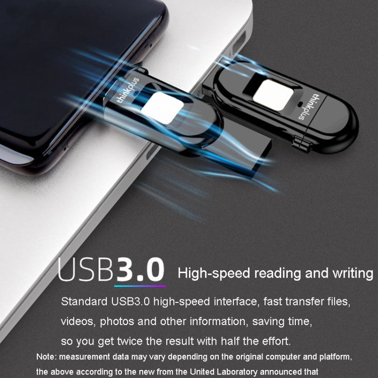 Unità flash USB crittografata con impronta digitale Lenovo Thinkplus TFU301 doppia interfaccia Type-C+USB, TFU301 32G, TFU301 256G