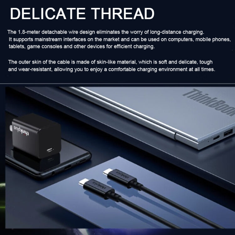 Lenovo Thinkplus Nano GaN 65W Caricabatterie USB-C