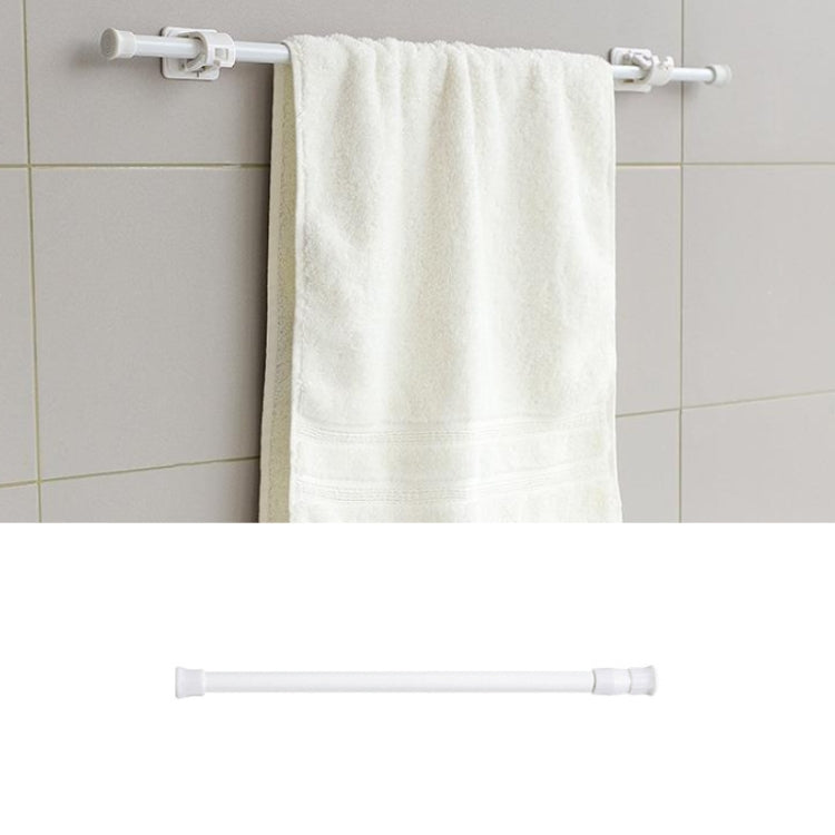 Staffa di supporto per ganci per asta telescopica per tenda senza perforazione per vernice da forno, 30cm-50cm, 40cm-70cm, 55cm-90cm, 60cm-110cm, White Hook 2pcs/set, Transparent Hook 2pcs/set