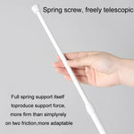 Staffa di supporto per ganci per asta telescopica per tenda senza perforazione per vernice da forno, 30cm-50cm, 40cm-70cm, 55cm-90cm, 60cm-110cm, White Hook 2pcs/set, Transparent Hook 2pcs/set