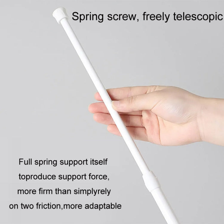 Staffa di supporto per ganci per asta telescopica per tenda senza perforazione per vernice da forno, 30cm-50cm, 40cm-70cm, 55cm-90cm, 60cm-110cm, White Hook 2pcs/set, Transparent Hook 2pcs/set
