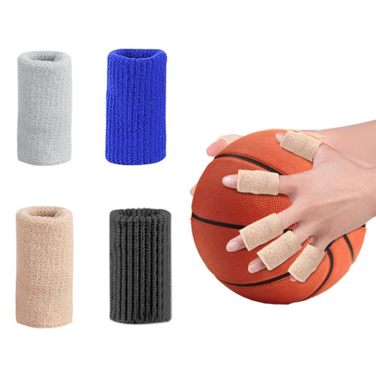 10 pz/set Basket Equitazione Maniche per dita Protezioni sportive in maglia elasticizzata per articolazioni delle dita, Black, Skin Tone, Blue, Gray