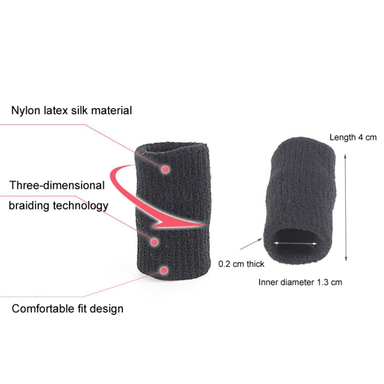 10 pz/set Basket Equitazione Maniche per dita Protezioni sportive in maglia elasticizzata per articolazioni delle dita, Black, Skin Tone, Blue, Gray