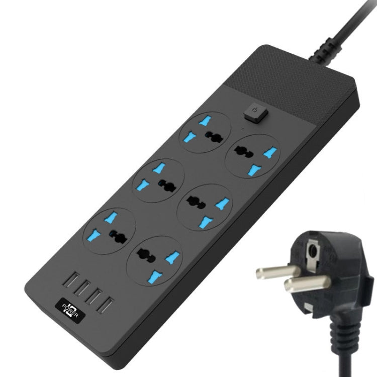 Multipresa 3000W 4 porte USB 6 prese con interruttore 2m