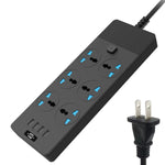 Multipresa 3000W 4 porte USB 6 prese con interruttore 2m