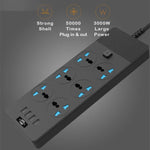 Multipresa 3000W 4 porte USB 6 prese con interruttore 2m