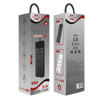 Multipresa 3000W 4 porte USB 6 prese con interruttore 2m
