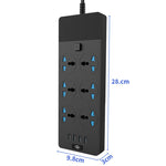 Multipresa 3000W 4 porte USB 6 prese con interruttore 2m