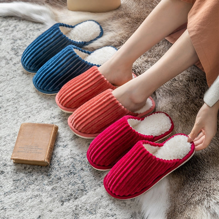 Pantofole in cotone di velluto a coste Pantofole invernali con suola spessa antiscivolo calde, 36-37, 38-39, 40-41, 42-43, 44-45
