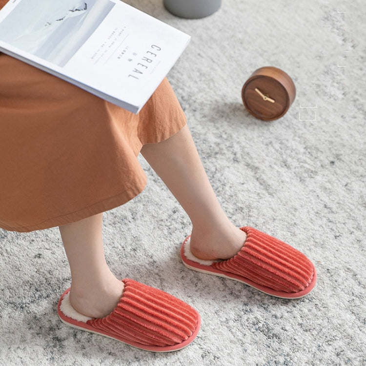 Pantofole in cotone di velluto a coste Pantofole invernali con suola spessa antiscivolo calde, 36-37, 38-39, 40-41, 42-43, 44-45