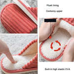 Pantofole in cotone di velluto a coste Pantofole invernali con suola spessa antiscivolo calde, 36-37, 38-39, 40-41, 42-43, 44-45
