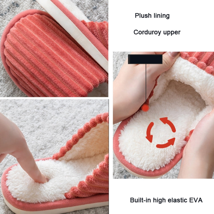 Pantofole in cotone di velluto a coste Pantofole invernali con suola spessa antiscivolo calde, 36-37, 38-39, 40-41, 42-43, 44-45