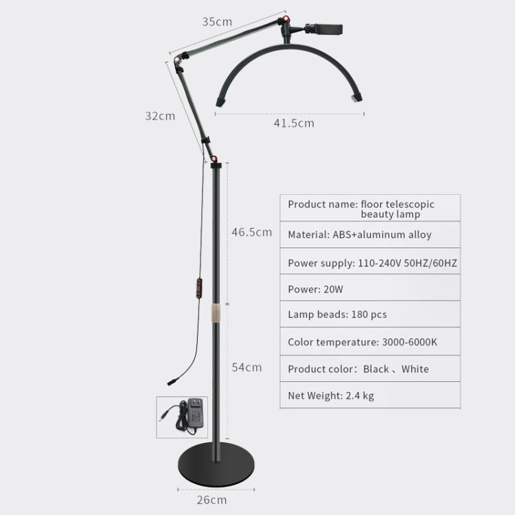 Lampada di bellezza a mezzaluna a LED per manicure, sopracciglia, tatuaggi, ciglia, luce di riempimento, EU Plug, US Plug, UK Plug, AU Plug
