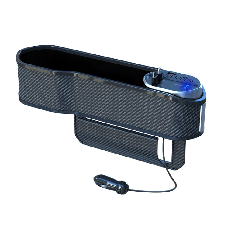 Scatola portaoggetti per sedile auto con ricarica super veloce e display digitale, Without Wireless Charging, With Wireless Charging