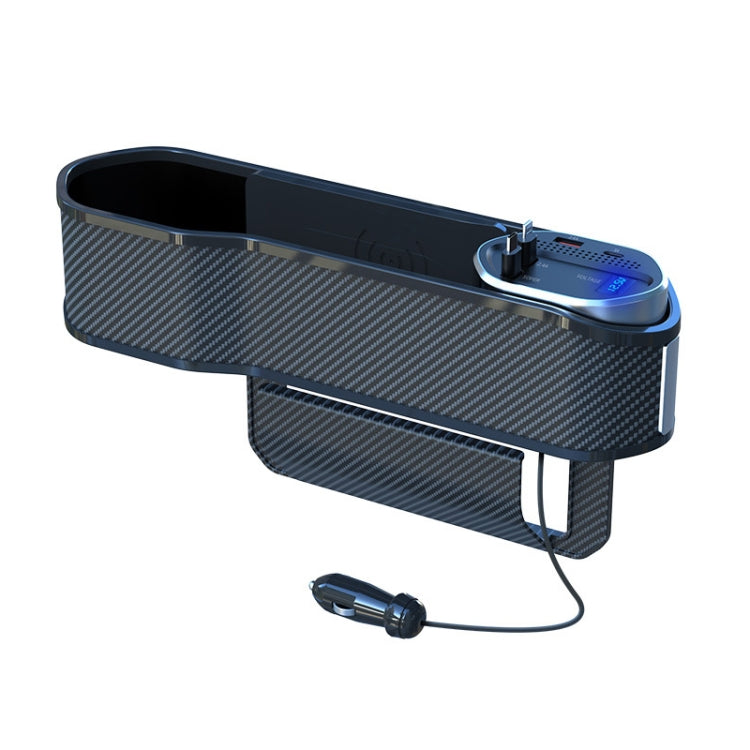 Scatola portaoggetti per sedile auto con ricarica super veloce e display digitale, Without Wireless Charging, With Wireless Charging