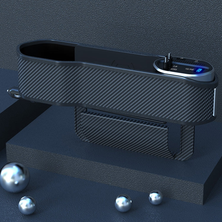 Scatola portaoggetti per sedile auto con ricarica super veloce e display digitale, Without Wireless Charging, With Wireless Charging