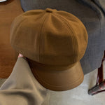 Berretto da donna autunno letterario retrò cappello da strillone berretto da ragazza ottagonale, Free Size