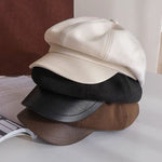 Berretto da donna autunno letterario retrò cappello da strillone berretto da ragazza ottagonale, Free Size