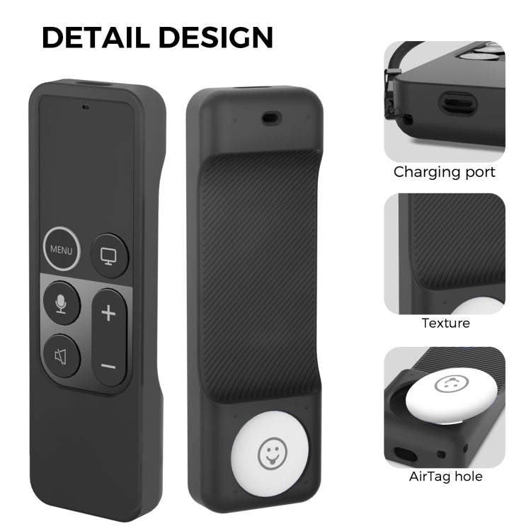 Custodia in silicone per telecomando Apple con supporto AirTag