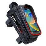 WILD MAN M30 Borsa per trave anteriore per mountain bike con guscio rigido da 1 litro Borsa per attrezzatura da ciclismo con touch screen in TPU, M30 (Black), M30 (Black Red)