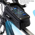 WILD MAN M30 Borsa per trave anteriore per mountain bike con guscio rigido da 1 litro Borsa per attrezzatura da ciclismo con touch screen in TPU, M30 (Black), M30 (Black Red)