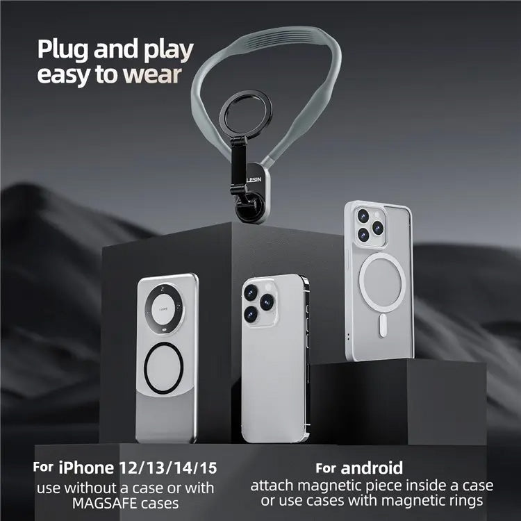 Supporto da collo magnetico in silicone per smartphone
