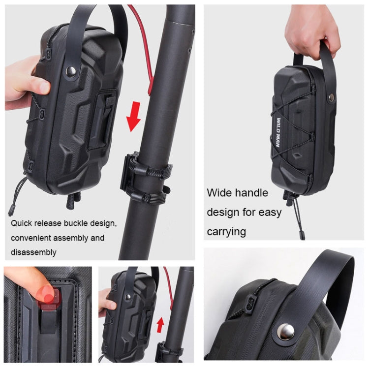 WILD MAN GD6X 2L Scooter elettrico EVA Guscio rigido Borsa da appendere Borsa da bici pieghevole, GD6X 2L