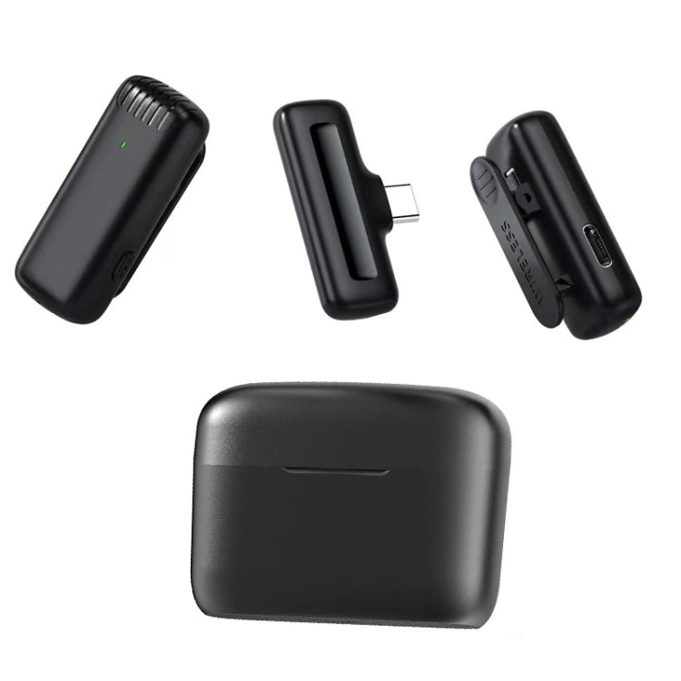 Microfono lavalier per registrazione da uno a due all'aperto con cancellazione del rumore, microfono wireless per lo streaming live, Type-C, 8 Pin