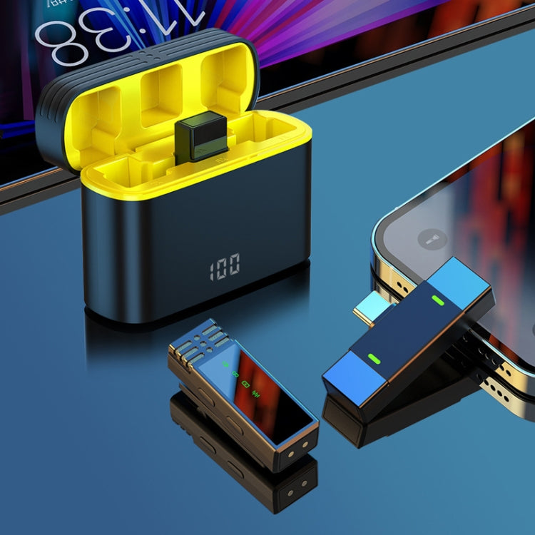 Microfono wireless lavalier doppio con Type-C e 8 Pin