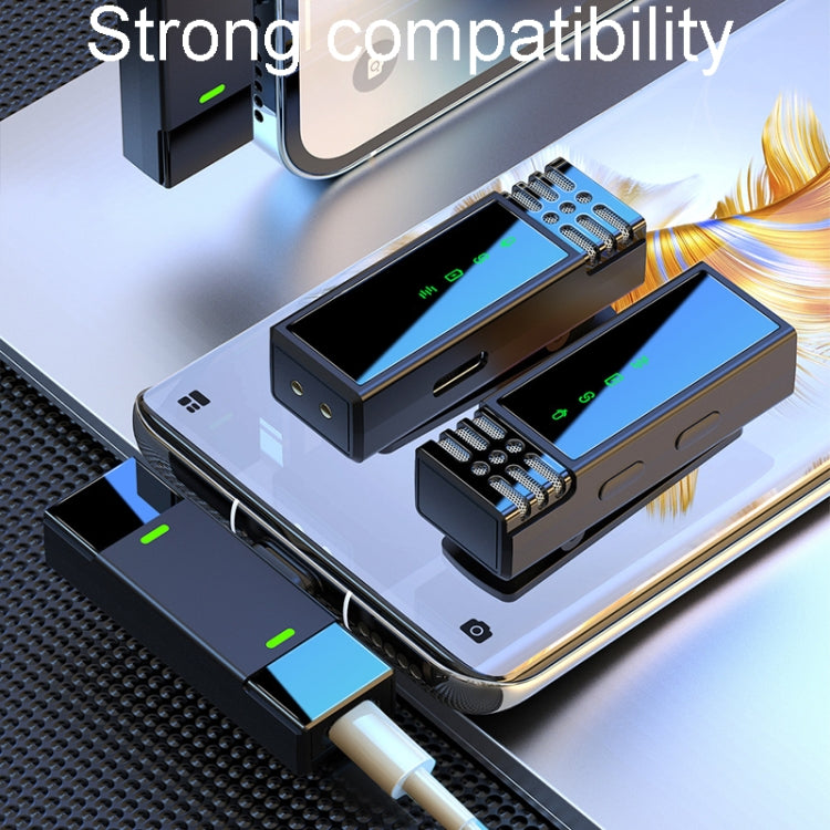 Microfono wireless lavalier doppio con Type-C e 8 Pin