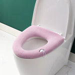 Copriwater caldo e spesso ispessito per WC lavabile in maglia universale, With Handle Pink, With Handle Gray, With Handle Blue, Flat Pink, Flat Gray, Flat Blue