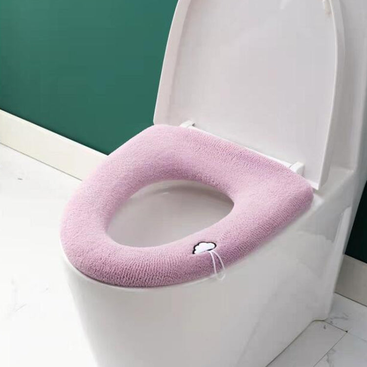 Copriwater caldo e spesso ispessito per WC lavabile in maglia universale, With Handle Pink, With Handle Gray, With Handle Blue, Flat Pink, Flat Gray, Flat Blue