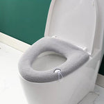 Copriwater caldo e spesso ispessito per WC lavabile in maglia universale, With Handle Pink, With Handle Gray, With Handle Blue, Flat Pink, Flat Gray, Flat Blue