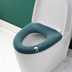 Copriwater caldo e spesso ispessito per WC lavabile in maglia universale, With Handle Pink, With Handle Gray, With Handle Blue, Flat Pink, Flat Gray, Flat Blue