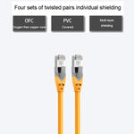 Cavo a banda larga ad alta velocità CAT6 Gigabit Ethernet con doppia schermatura, 0.5m, 1m, 1.5m, 2m, 3m, 5m, 8m, 10m, 12m, 15m, 20m, 25m, 30m, 40m