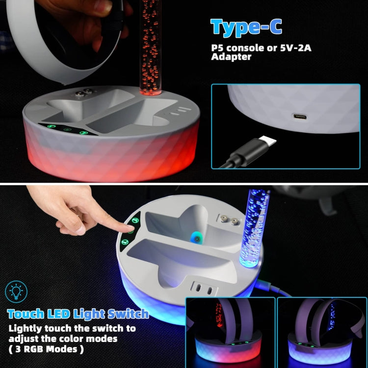 Base di ricarica magnetica per controller PS VR2 con maniglia