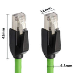 Cavo industriale Gigabit a doppia schermatura CAT6 Cavo per catena portacavi resistente alle vibrazioni e altamente flessibile, 0.5m, 1m, 2m, 3m, 5m, 8m, 10m, 12m, 15m, 18m, 20m, 25m, 30m, 35m, 40m