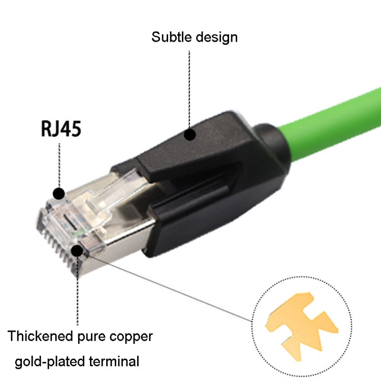 Cavo industriale Gigabit a doppia schermatura CAT6 Cavo per catena portacavi resistente alle vibrazioni e altamente flessibile, 0.5m, 1m, 2m, 3m, 5m, 8m, 10m, 12m, 15m, 18m, 20m, 25m, 30m, 35m, 40m