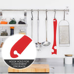 Strumento push-pull per friggitrice ad aria per griglia da forno in silicone da cucina con manico più lungo, Small 20 x 2.8cm, Large 28 x 3.8cm
